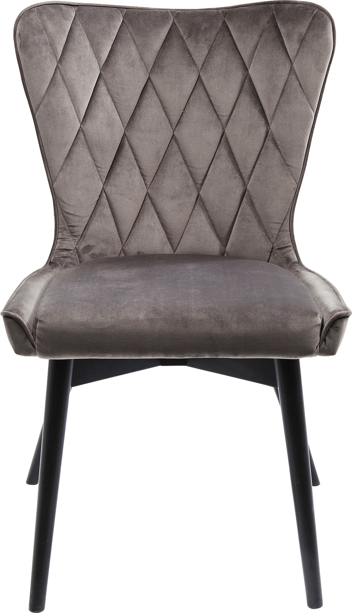 Bild von Kare Design Stuhl Black Marshall Velvet, Esszimmerstuhl, Stuhl, Samt Grau, 91x57x66cm