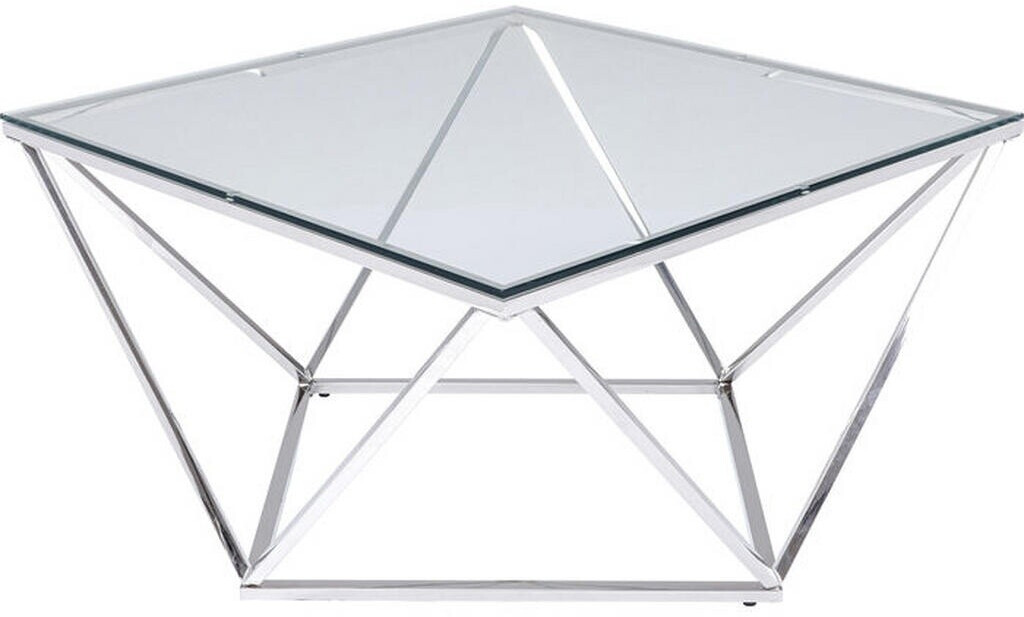 Bild von Couchtisch Cristallo Silber 80x80cm