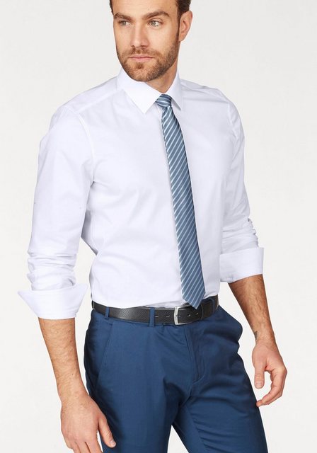 Bild von Olymp, Herren, Hemd, Hemd Level Five, body fit weiss 1/1, Gr.44, Armlänge 69cm, Weiss, (44)
