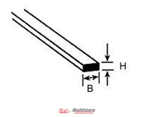 Bild von Krick PLASTRUCT MS-312 Vierkantstab 0,75x3,2x250mm (10) / 190736