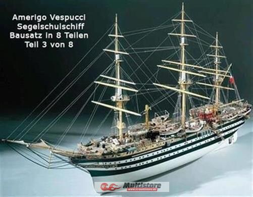 Bild von Krick Modellbausatz Krick Amerigo Vespucci Baukasten 3. Schritt