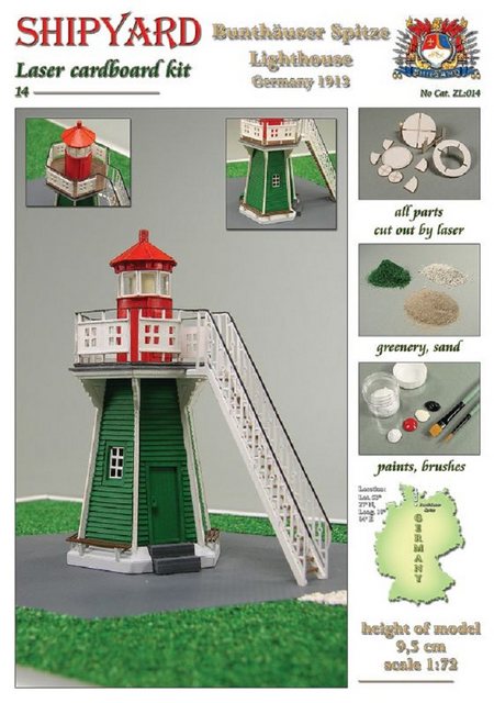 Bild von Krick Modellbausatz Shipyard Leuchtturm Bunthauser Spitze Lighthouse Germany 1913 1:72 Las