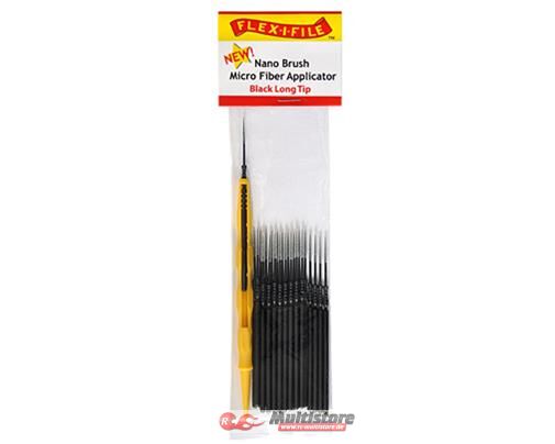 Bild von ALBION ALLOYS Krick Nano Brush - Nano Pinsel lange Spitze schwarz mit Griff / AAN934002