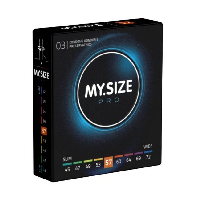 Bild von MY.SIZE XXL-Kondome PRO 57mm Packung mit, 3 St., Maßkondome, Kondome für besten Tragekomfort und Sicherheit, die neue Generation MY.SIZE Kondome