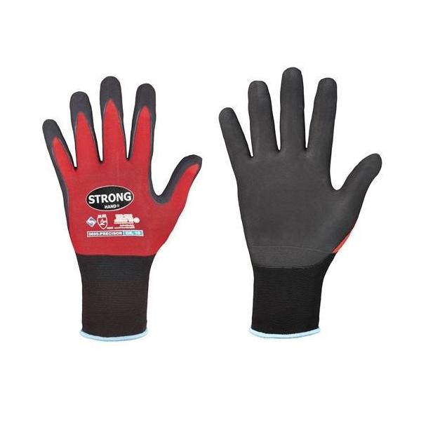 Bild von Stronghand Handschuhe PRECISOR Gr.8 rot/schwarz EN 420,EN 388 PSA II 0695-08