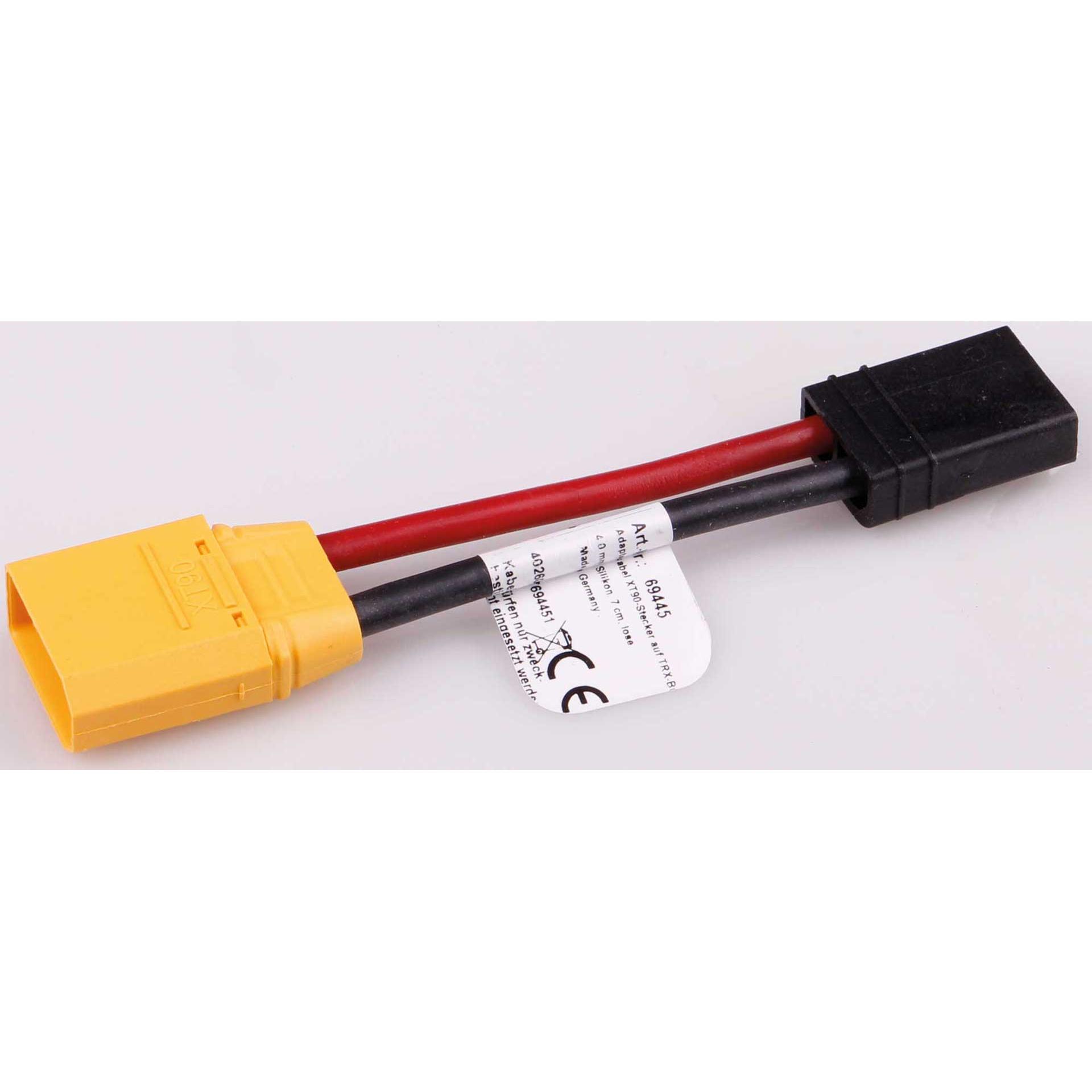 Bild von Muldental adapterkabel xt-90-stecker auf trx buchse 4,0 mm², silikon, 7 cm