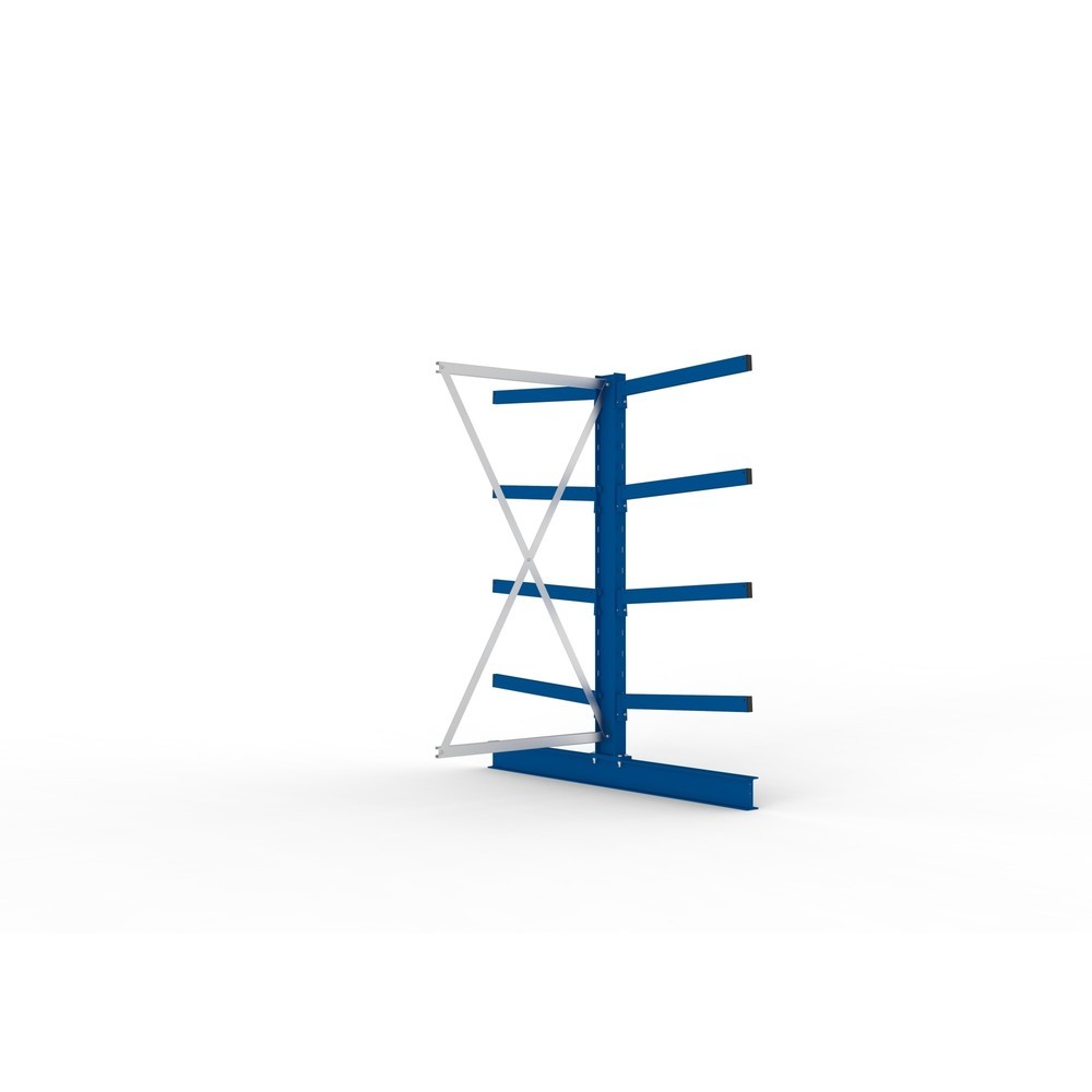 Bild von META Kragarmregal Anbaufeld, doppelseitig, Tragkraft pro Arm bis 250 kg, HxBxT 2.000 x 1.030 x 1.840 mm