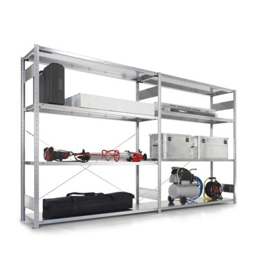 Bild von Meta Steckregal Anbauregal S3 CLIP 200 AR 2500 x 1500 x 500 mm lichtgrau + 5 Böden