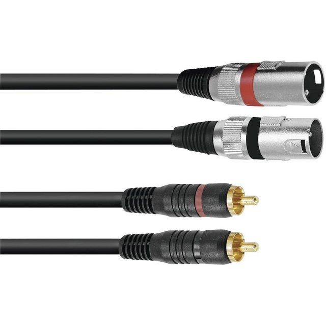 Bild von Omnitronic Omnitronic 3022522E XLR Adapterkabel [2x XLR-Stecker 3 polig - 2x Cinc Audio-Kabel, (600.00 cm)
