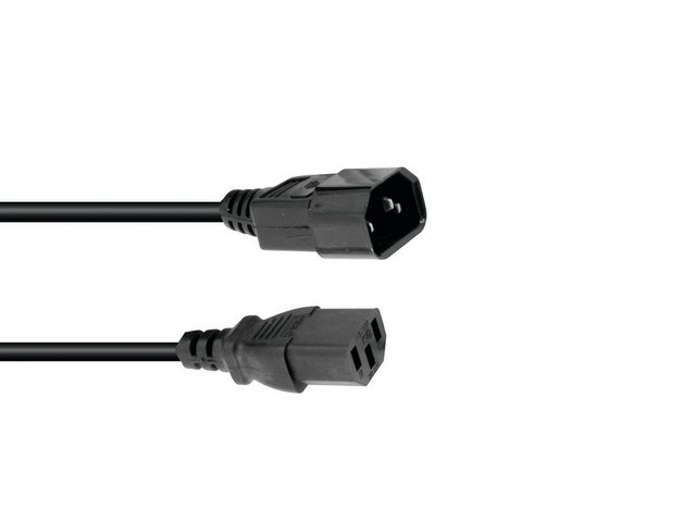 Bild von Omnitronic OMNITRONIC Kaltgeräte Verlängerung 3x1,5 10m sw Netzkabel, (1000 cm)