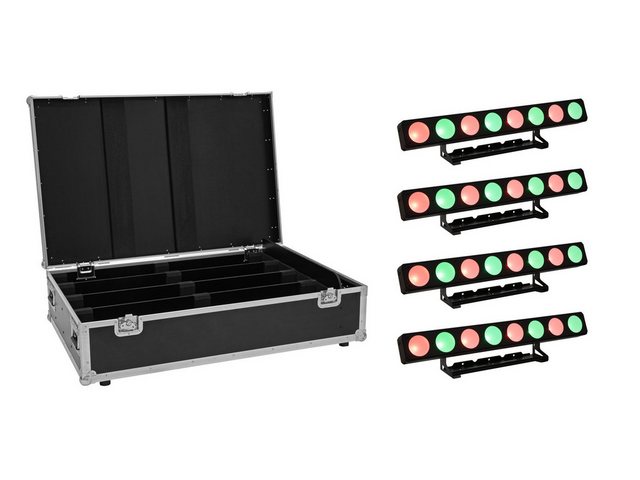Bild von EUROLITE Discolicht EUROLITE Set 4x LED PMB-8 COB QCL 30W Leiste + Case
