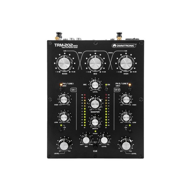 Bild von Omnitronic Mischpult, (TRM-202MK3, DJ-Mixer, Rotary Mixer), TRM-202MK3 - Rotary Mixer