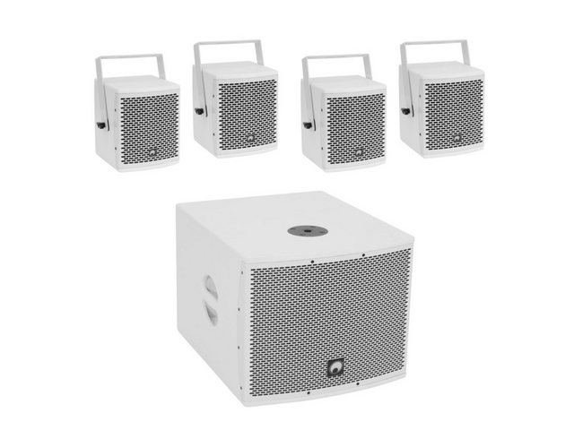 Bild von Omnitronic Molly-12A+Molly-6 Aktives PA-Lautsprecher-Set inkl. Subwoofer, Bluetooth (Aktiv), PA Lautsprecher, Weiss