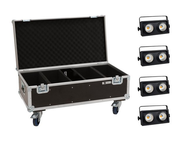 Bild von EUROLITE Discolicht EUROLITE Set 4x Audience Blinder 2x100W LED COB WW + Case