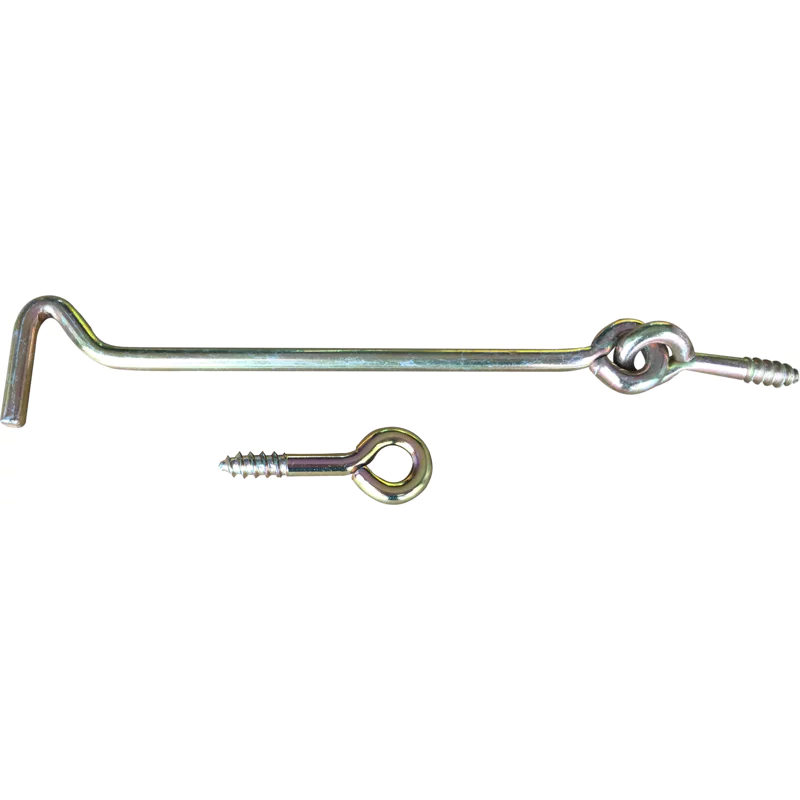 Bild von Sturmhaken mit Ãse und Holzschraubgewinde 140x5;0mm verzinkt Nr.54;054.00.14050.1013