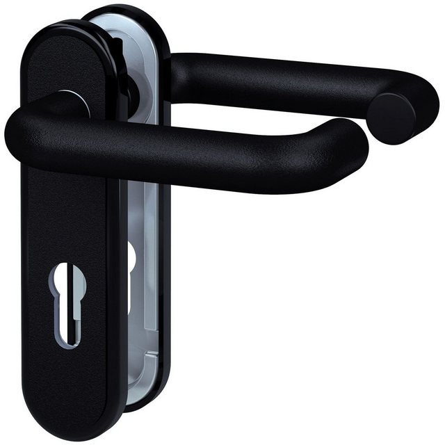 Bild von BASI Gitterrostsicherung BASI® Türbeschlag ZT FS 2150 Drücker-Garnitur Kurzschild rund Typ, 1 BASI Drückergarnitur ZT FS2150