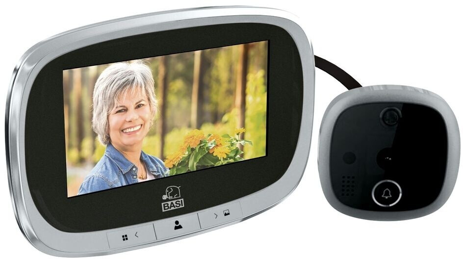 Bild von BASI | digitaler Türspion | 4,3 Zoll LCD-Display mit Bewegungsmelder | Foto- und Videofunktion | 1 MP Kamera mit Nachtsicht durch IR-LEDs | | 120 Grad Sichtwinkel | Türstärken 32 – 120 mm