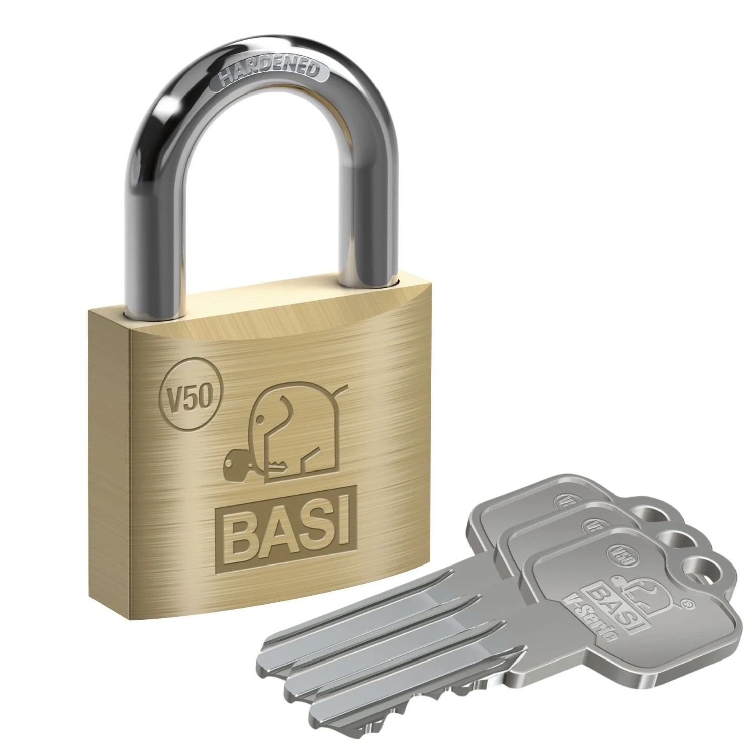 Bild von Basi V5090-0050 Vorhängeschloss 50mm verschieden schließend Schlüsselschloss