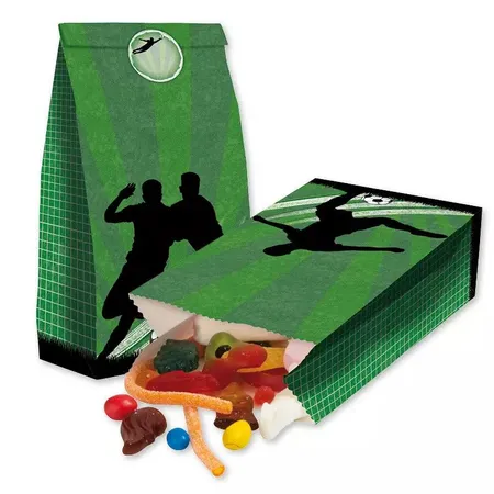 Bild von 8 Partytüten * FUSSBALL * aus Papier für Kindergeburtstag und Mottoparty | plus 8 Sticker zum Verschließen | Fußball Soccer Kinder Geburtstag Geschenktüten Mitgebsel Tüten Party Geschenke