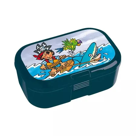 Bild von Lutz Mauder Lunchbox * PIRATE PIT PLANKE * für Kinder 10810 | Perfekt für Piraten-Fans | Snackbox in Größe: 10,5 x 4,2 x 6,6cm | Brotzeitbox Brotzeit Schule Grundschule Einschulung