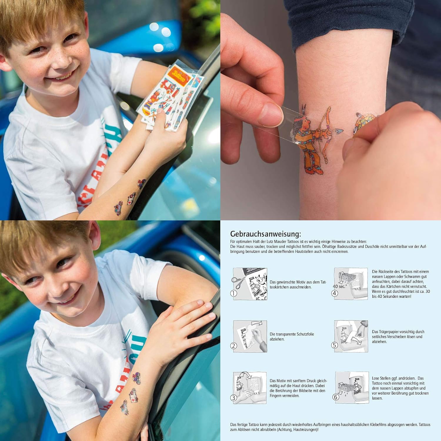 Bild von 6er Tattoo-Set * Living Puppets * vom Lutz Mauder | 44710 | Sechs Tattoos Kindertattoo Kinder Mädchen Puppen Geburtstag Mitgebsel