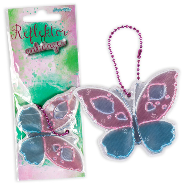 Bild von Schmetterling-Reflektor mit Kugelkette, 7cm x 5,5cm