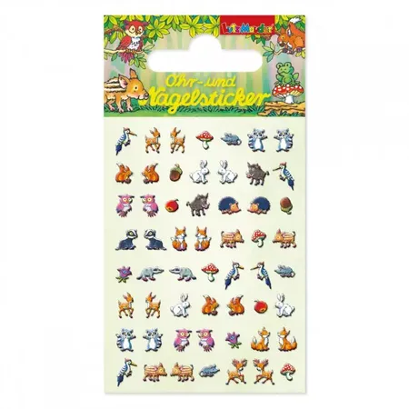 Bild von 56 Ohr- und Nagelsticker für Kinder und Erwachsene | Sticker Ohrsticker (Waldtiere)