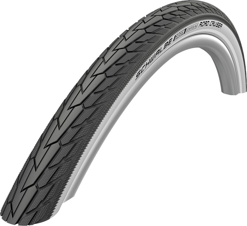 Bild von Reflektierender starrer Reifen Schwalbe Road Cruiser K-Guard Green Compound HS484 Twinskin 47-559