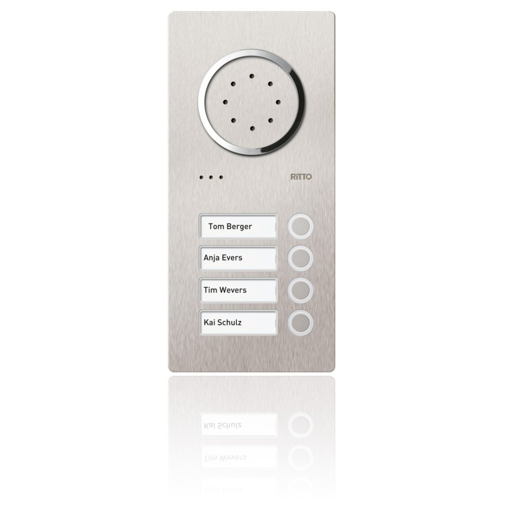 Bild von Schneider Electric GmbH Edelstahltürstation 1810420 Acero 4 Teilnehmer (1810420)