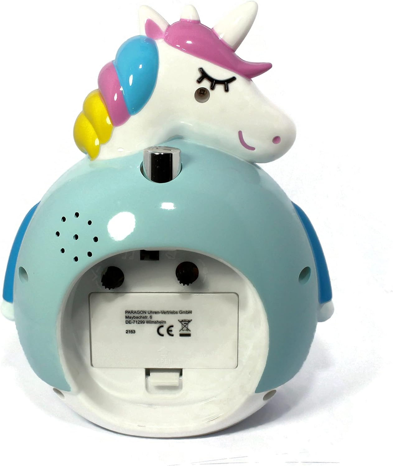 Bild von Kinderwecker ATLANTA "Motivwecker, 2163", bunt (blau, weiß, rosa), Wecker, Kinder, mit Einhornmotiv, ideal auch als Geschenk