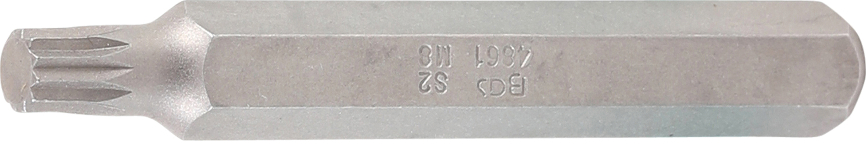 Bild von BGS, Bits, Bit Länge 75 mm Antrieb Aussensechskant 10 mm (3/8") Innenvielzahn (für XZN) M8 (10 mm (3/8"), 12,5 mm (1/2"))