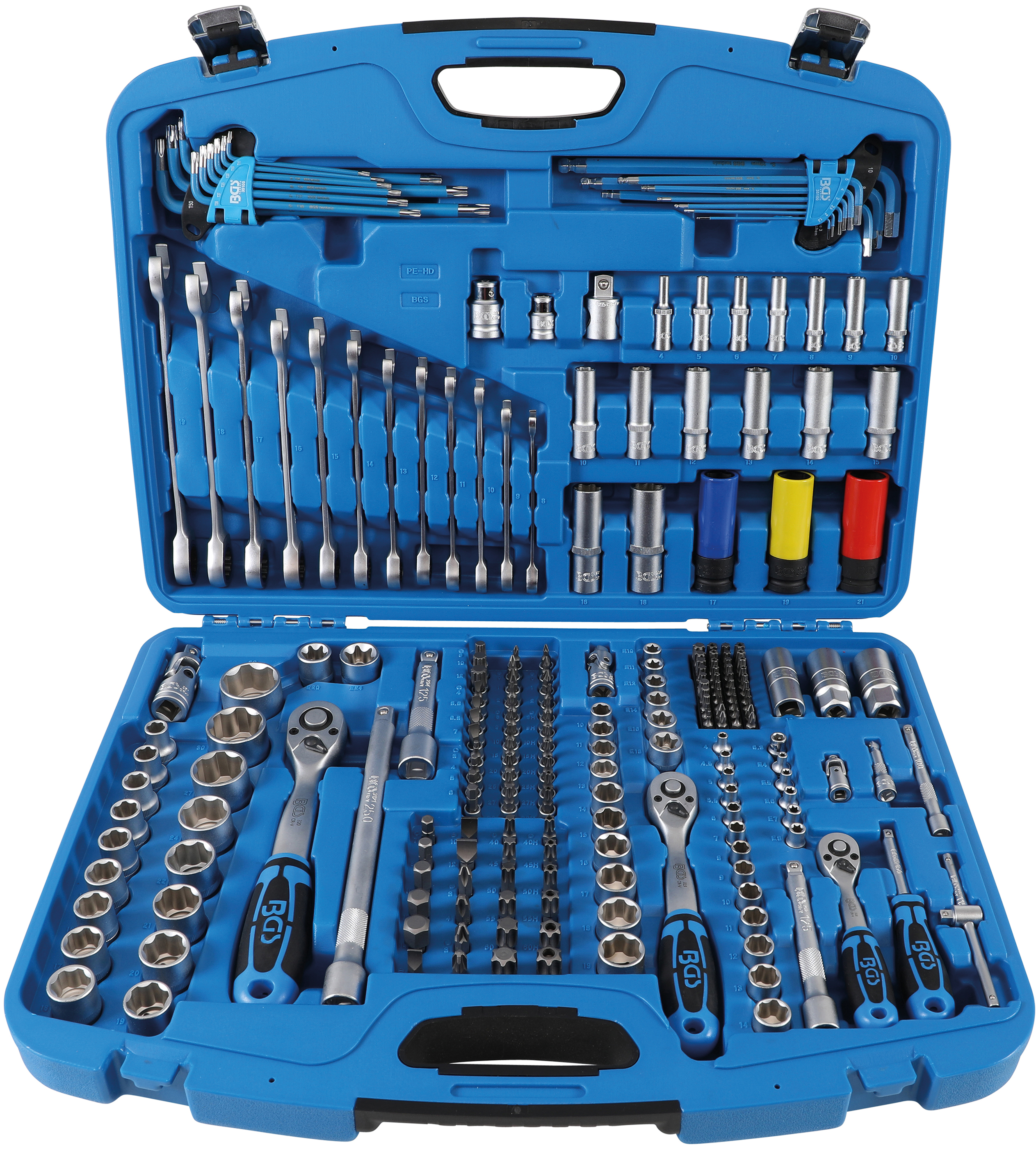 Bild von Steckschlüssel-Satz Wellenprofil | Antrieb 6,3 mm (1/4") / 10 mm (3/8") / 12,5 mm (1/2") | 218-tlg. 8820