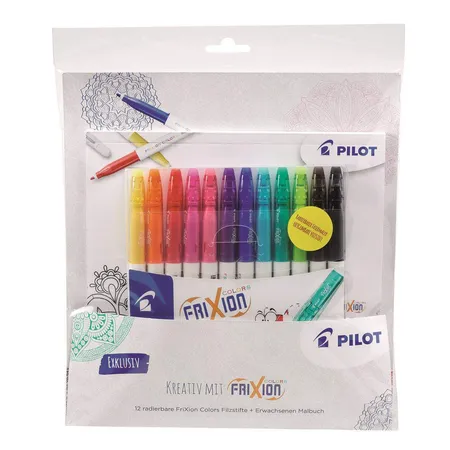 Bild von Pilot Frixion Color Etui 12-teilig mit Malbuch