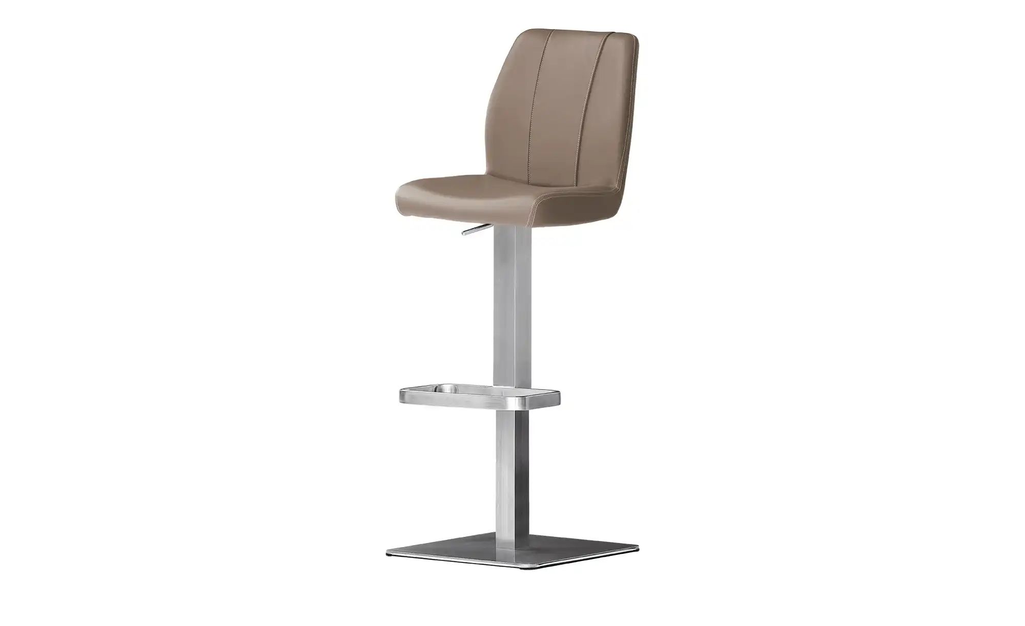 Bild von Robas Lund Barhocker mit Lehne Barstuhl Cappuccino drehbar 180 Grad, Hocker höhenverstellbar, PU NA.OMI