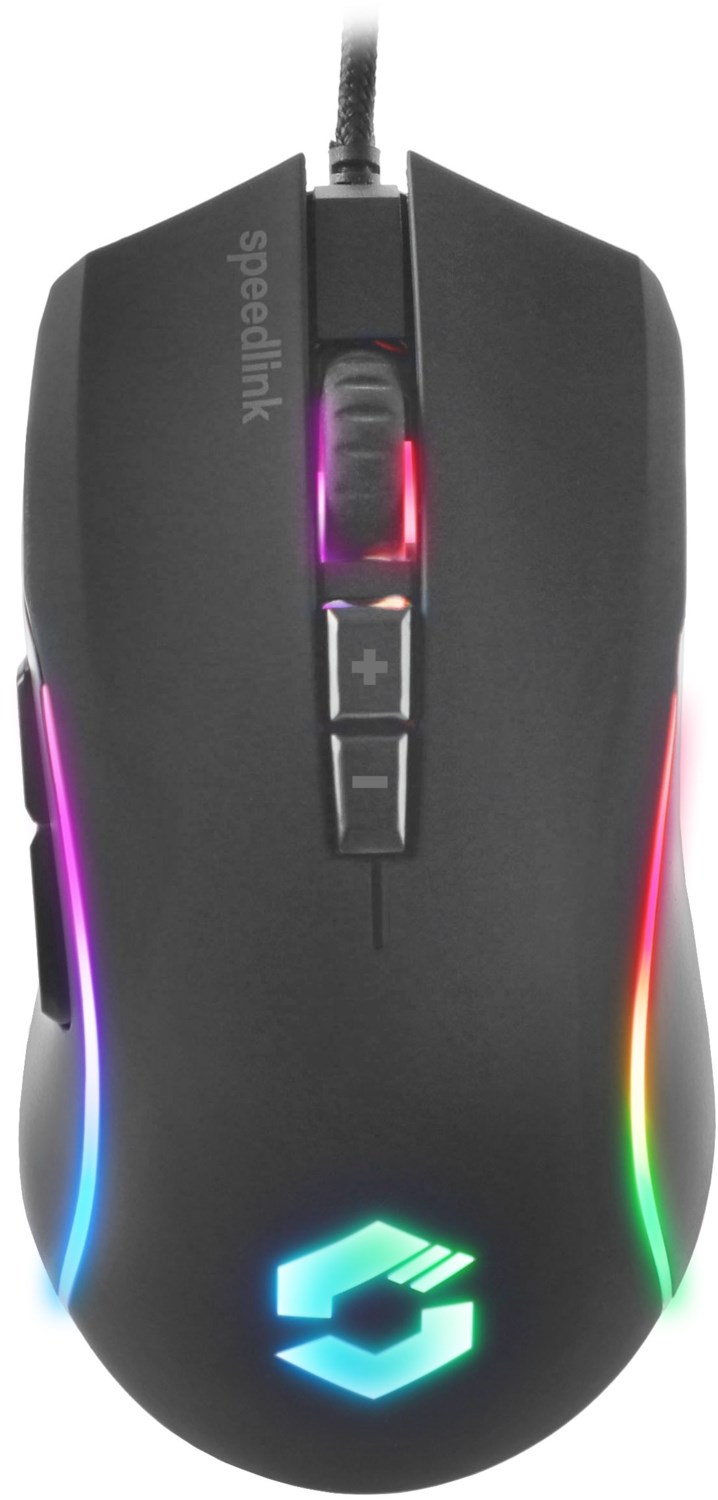 Bild von Speedlink ZAVOS Gaming Mouse, 7 Tasten, Mehrfarbige Beleuchtung, Bis zu 3.200dpi Auflösung, Gummierte Oberfläche