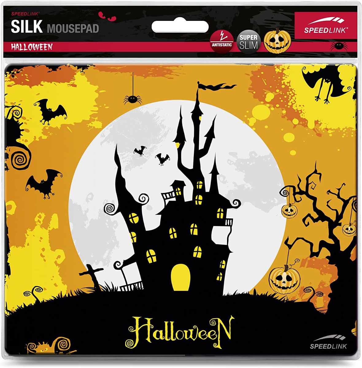 Bild von Speedlink Mauspad Mouse-Pad Maus-Pad Motiv Halloween Castle 1,5mm, Halloween Schloss Burg, Maus Pad, rutschfest, flach, Textil-Oberfläche