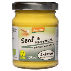 Bild von Erhardt Senf & Meerrettich, demeter, 125 gr Glas