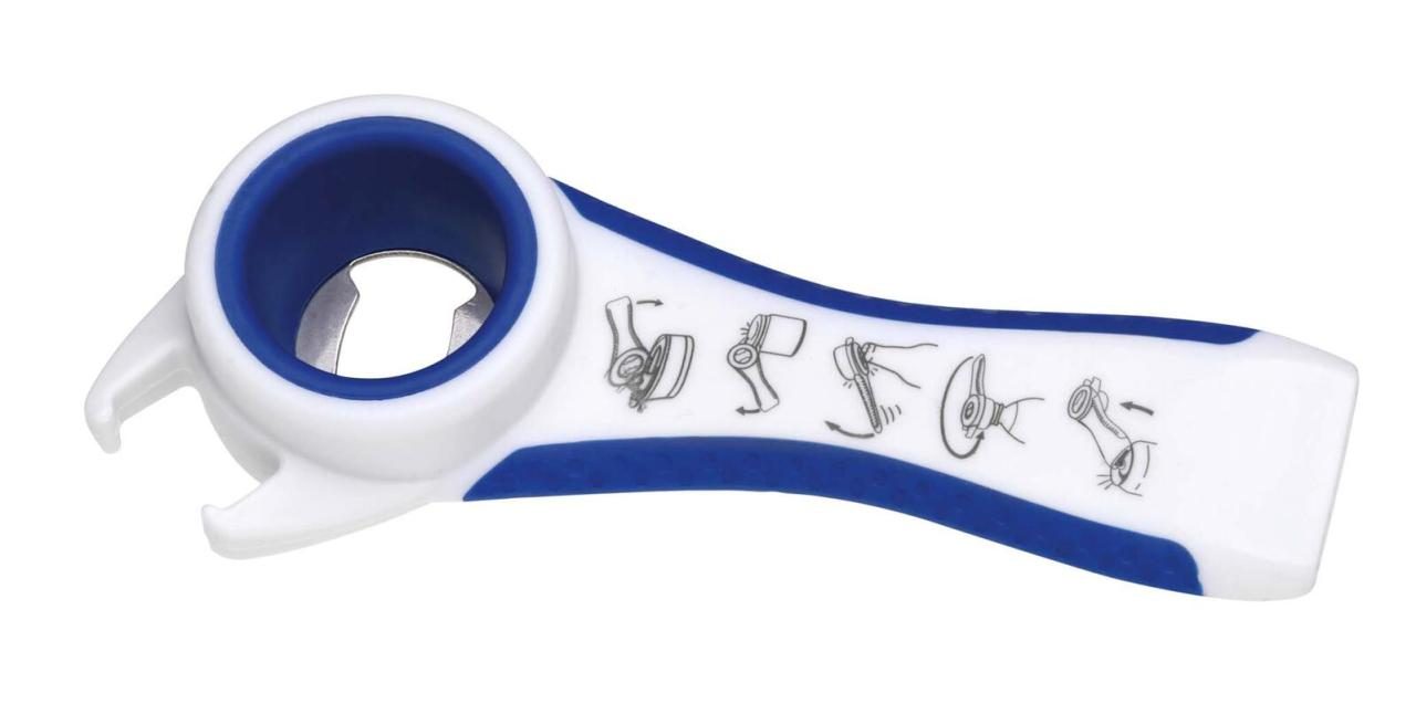 Bild von First Aid Only 5-in-1 Multi-Öffner | Hilfsmittel für Senioren - Glasöffner, Deckelöffner, Dosenöffner, Flaschenöffner, Kronkorkenöffner | Ergonomisch geformt für Links- und Rechtshänder | P-10009