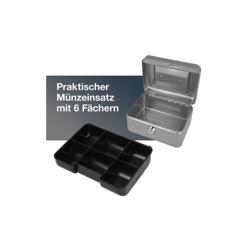 Bild von WESTCOTT Geldkassette abschließbar (kompakt, 15 cm) Silber
