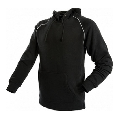 Bild von JOB Sweatshirt Sweat Hoodie mit Kapuze schwarz ohne Logo mit Reflexen (L)