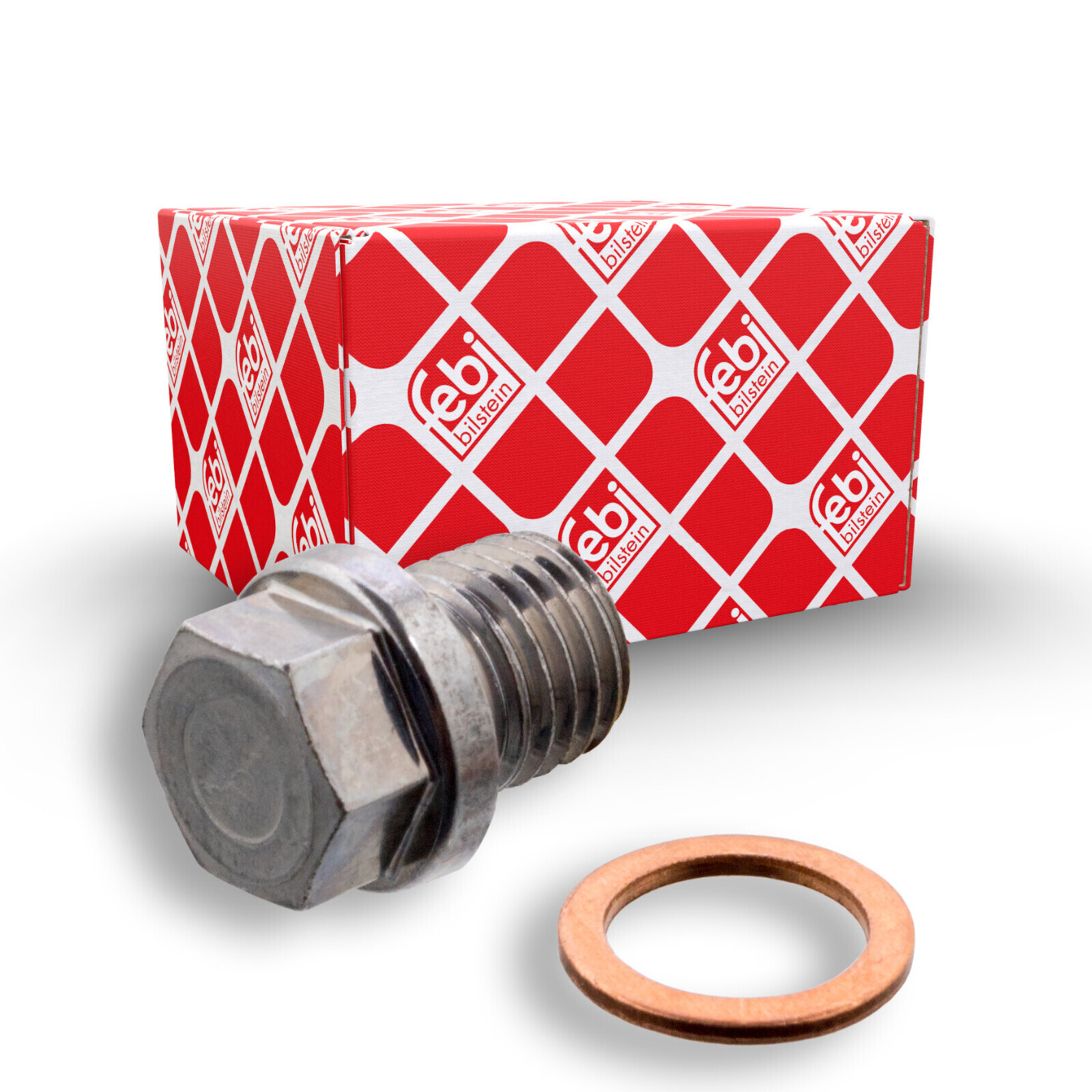 Bild von FEBI BILSTEIN 12341 Ölablaßschraube Verschlußschraube, Ölschraube, Verschlußschraube, Ölwanne 13 mit Dichtring MERCEDES-BENZ: E-Class Saloon