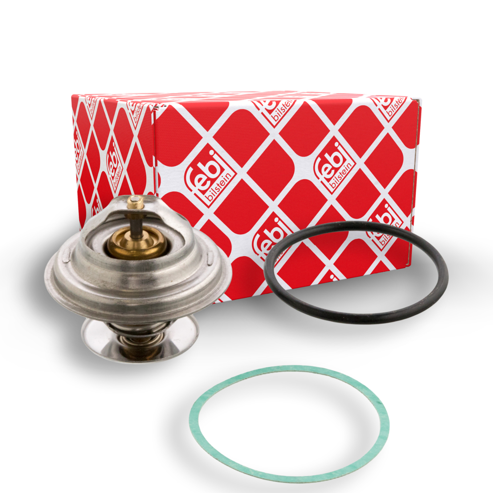 Bild von FEBI BILSTEIN 15851 Kühlwasserthermostat Thermostat, Thermostat, Kühlmittel, Kühler Thermostat 71 mit Dichtung mit Dichtring