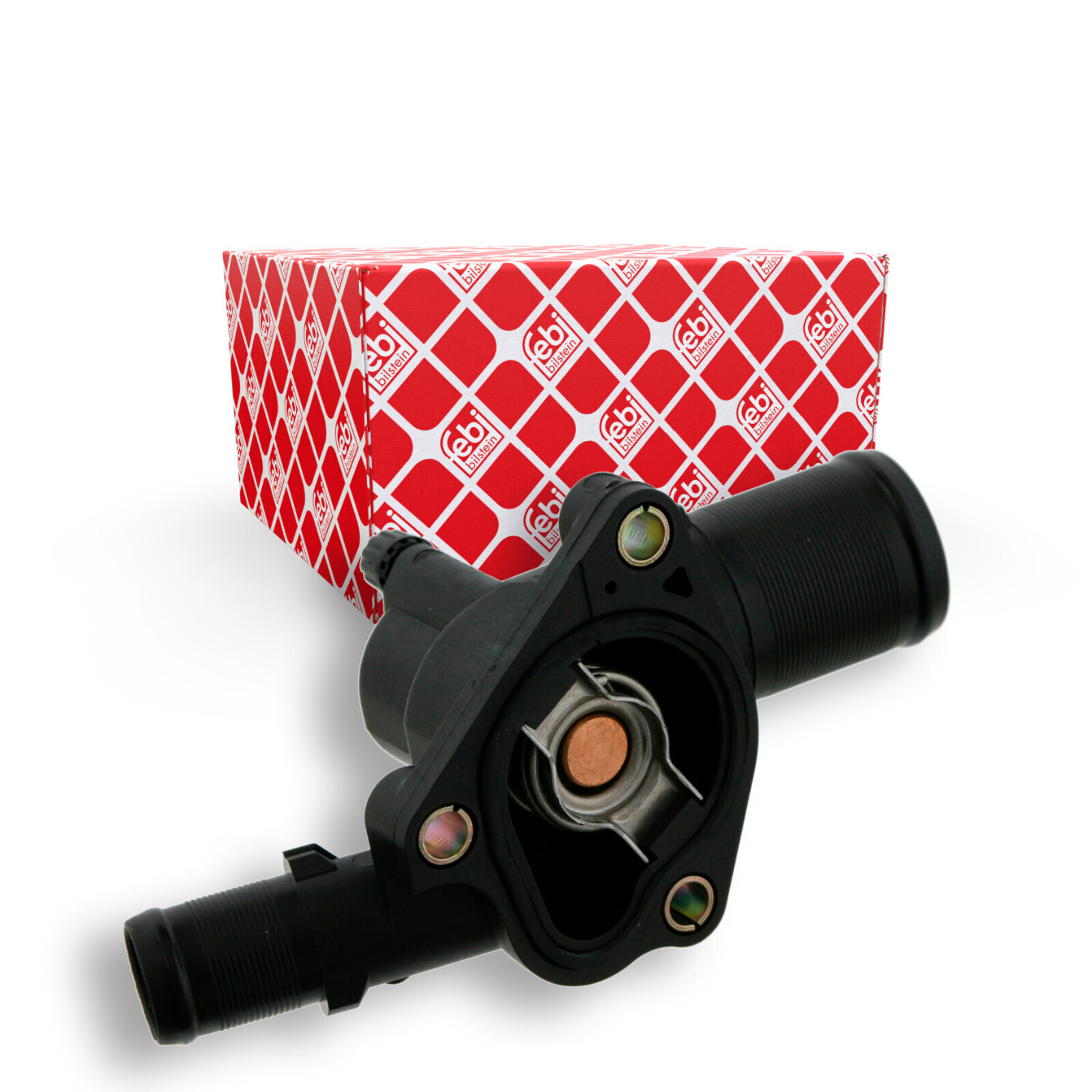 Bild von FEBI BILSTEIN 24124 Kühlwasserthermostat Thermostat, Thermostat, Kühlmittel, Kühler Thermostat 89 mit Dichtung Kunststoff mit Gehäuse RENAULT: CLIO 3