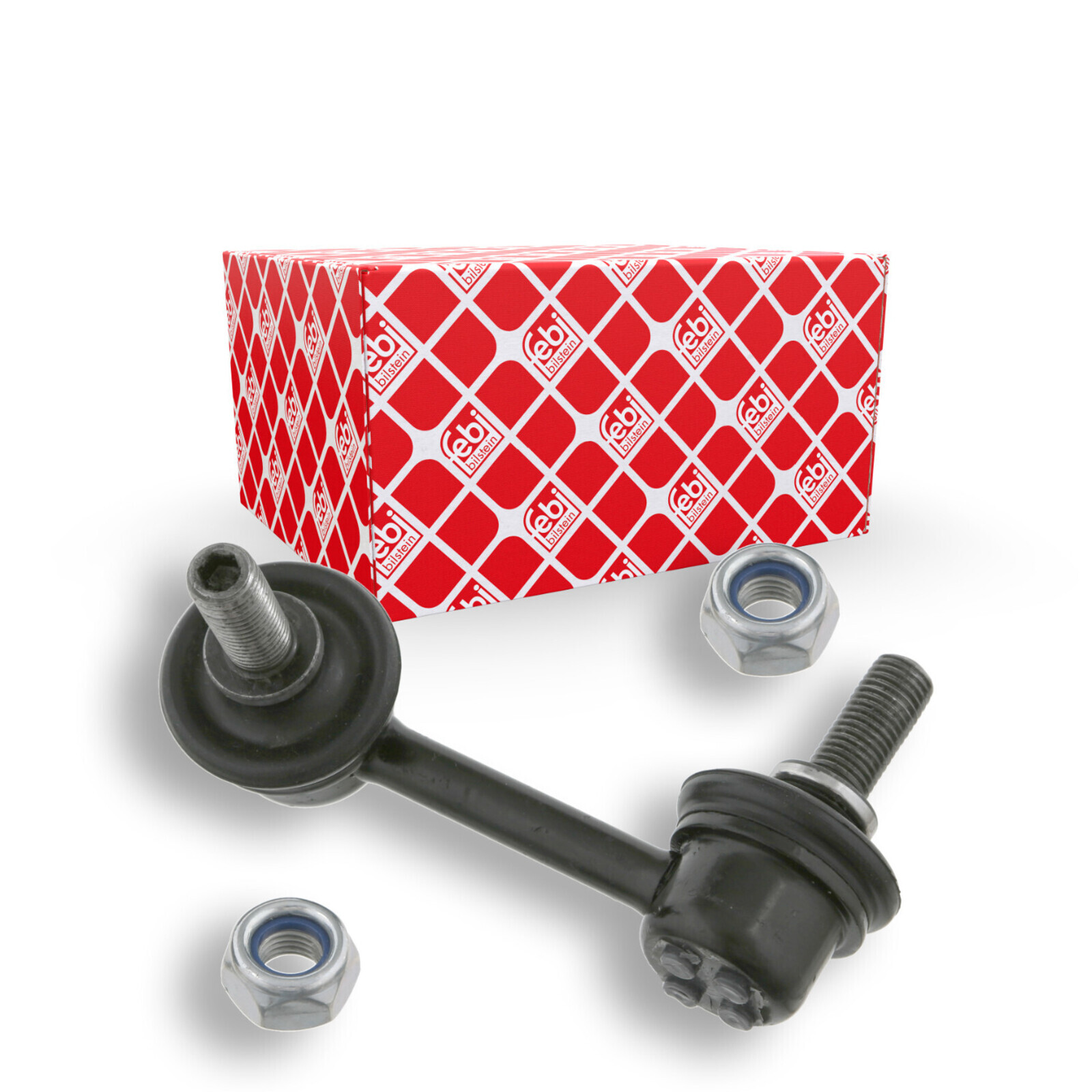 Bild von FEBI BILSTEIN 24954 Koppelstange Pendelstütze, Stabistange, Stabilisatorstange Hinterachse links 72 M10 x 1,25 BMTS Turbo NEU mit Muttern Stahl