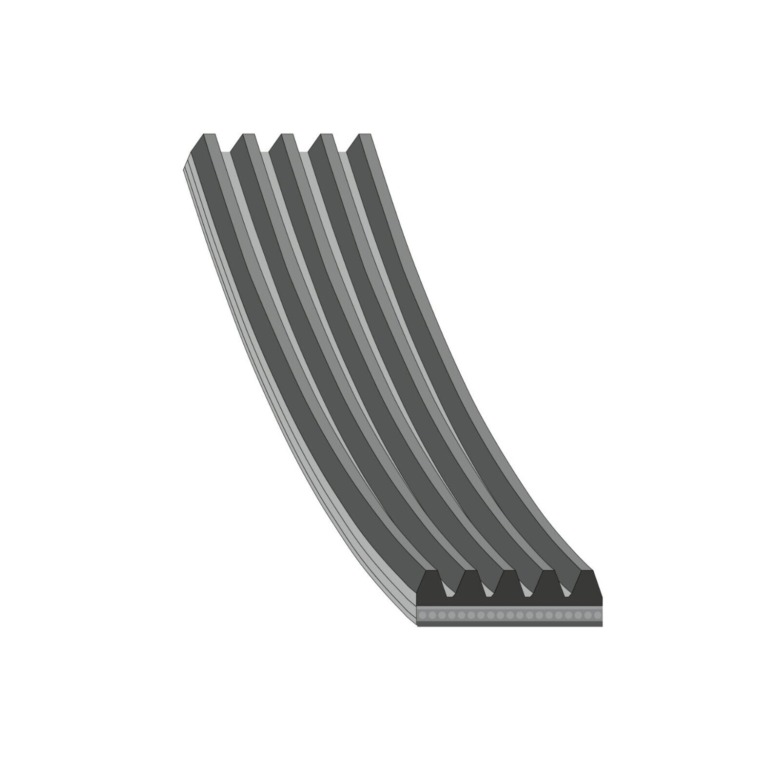 Bild von FEBI BILSTEIN 28865 Keilrippenriemen Rippenriemen 1225 5 EPDM (Ethylen-Propylen-Dien-Kautschuk)
