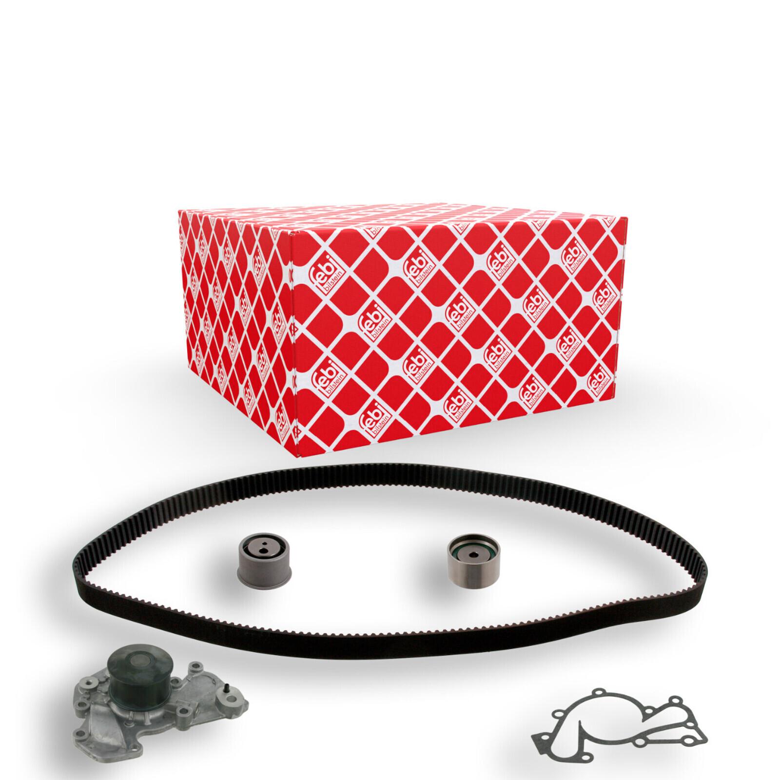 Bild von FEBI BILSTEIN 32825 Wasserpumpe + Zahnriemensatz Wasserpumpe + Zahnriemenkit mit Wasserpumpe 207 mit abgerundetem Zahnprofil Metall HYUNDAI: Tucson