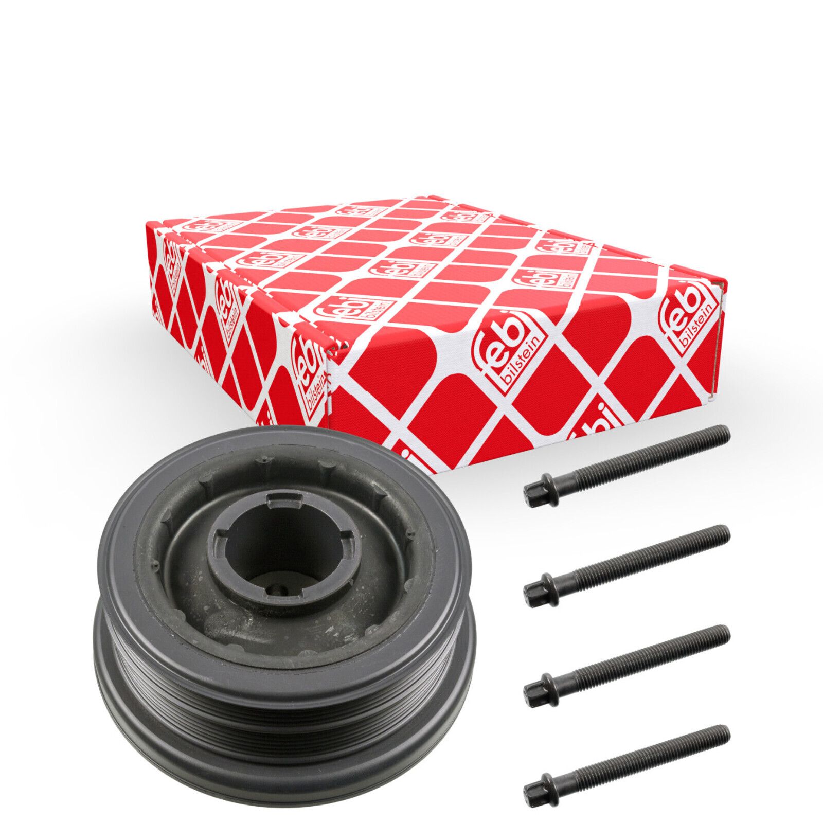 Bild von FEBI BILSTEIN 33602 Kurbelwellenriemenscheibe Kurbelwellenscheibe, Riemenscheibe, Kurbelwelle 170, 192 4PK + 6PK 8 mit Schrauben BMTS Turbo NEU