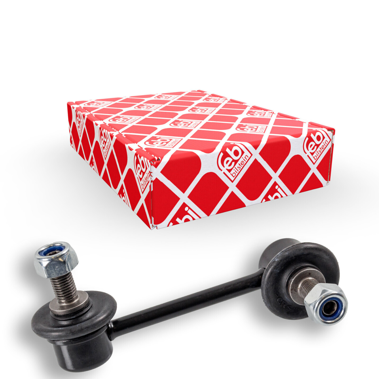 Bild von FEBI BILSTEIN 33918 Koppelstange Pendelstütze, Stabistange, Stabilisatorstange 104 M10 x 1,25 BMTS Turbo NEU mit Muttern Stahl schwarz MAZDA: CX-7