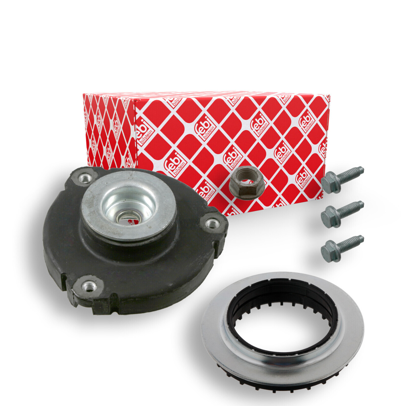 Bild von FEBI BILSTEIN 37895 Reparatursatz, Federbeinstützlager Vorderachse mit Anbaumaterial mit Kugellager SKODA: Fabia 1 Combi, Fabia I Hatchback