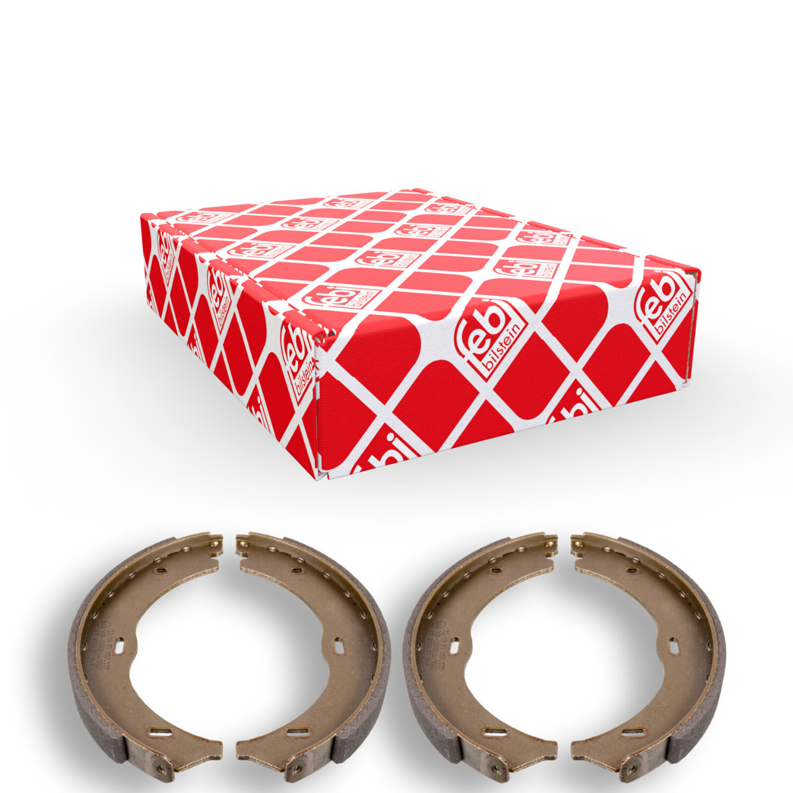 Bild von FEBI BILSTEIN 38531 Handbremsbeläge Handbremsbacken, Bremsbackensatz, Feststellbremse Hinterachse MERCEDES-BENZ: Vito Tourer, V-Class, Vito Mixto